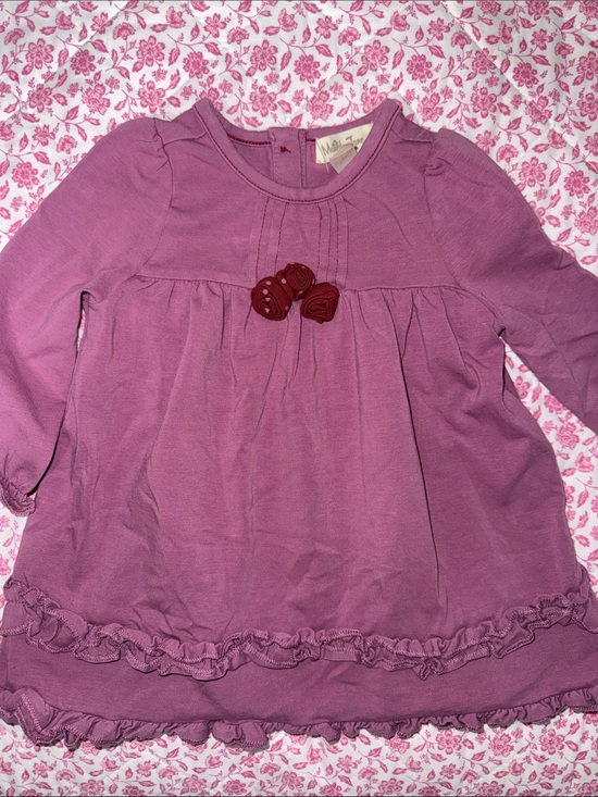Matilda Jane Other - Matilda Jane Mauve Long-Sleeve Ruffle Tunic with Rosette Accents
